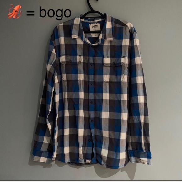 Vans Other - 🦑 Vans plaid long sleeve button up